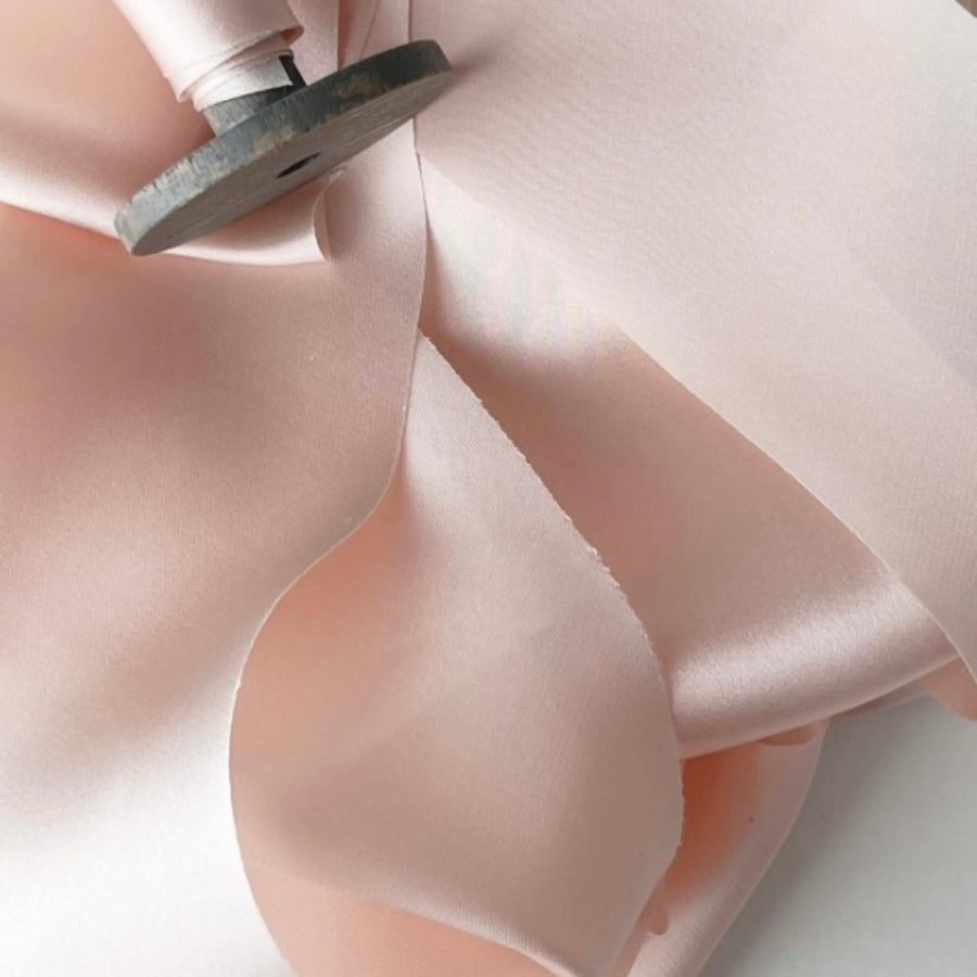 Pale Blush - Dual Texture Silk Ribbon
