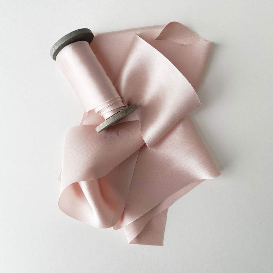 Rose Quartz - Dual Texture Silk Ribbon