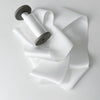Dual Texture Silk Ribbon - White