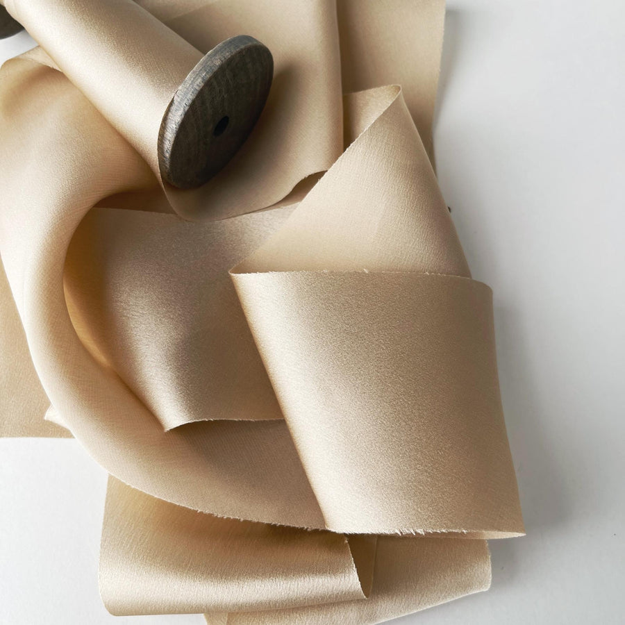 Wheat - Dual Texture Silk Ribbon