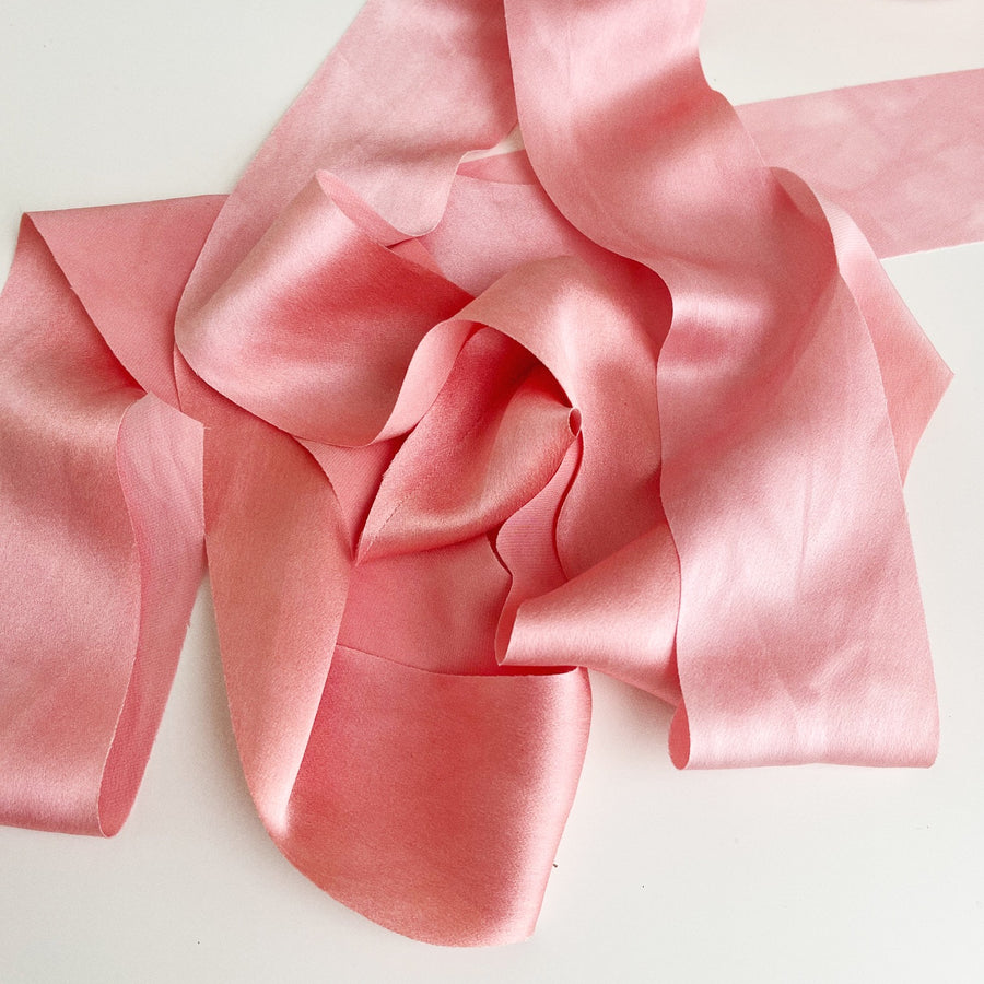 100% Blush Pink Silk Ribbon (1M) — STYLED BY JUNO