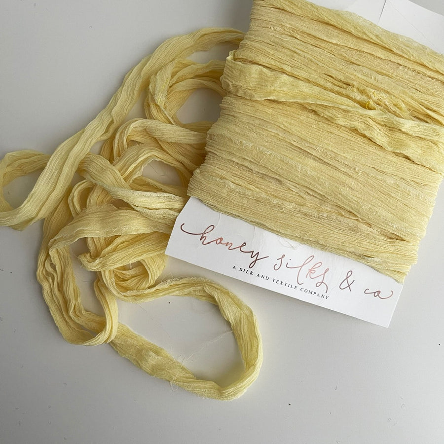 2 Silk Ribbon - Pale Terracotta Ribbons by Honey Silks Co