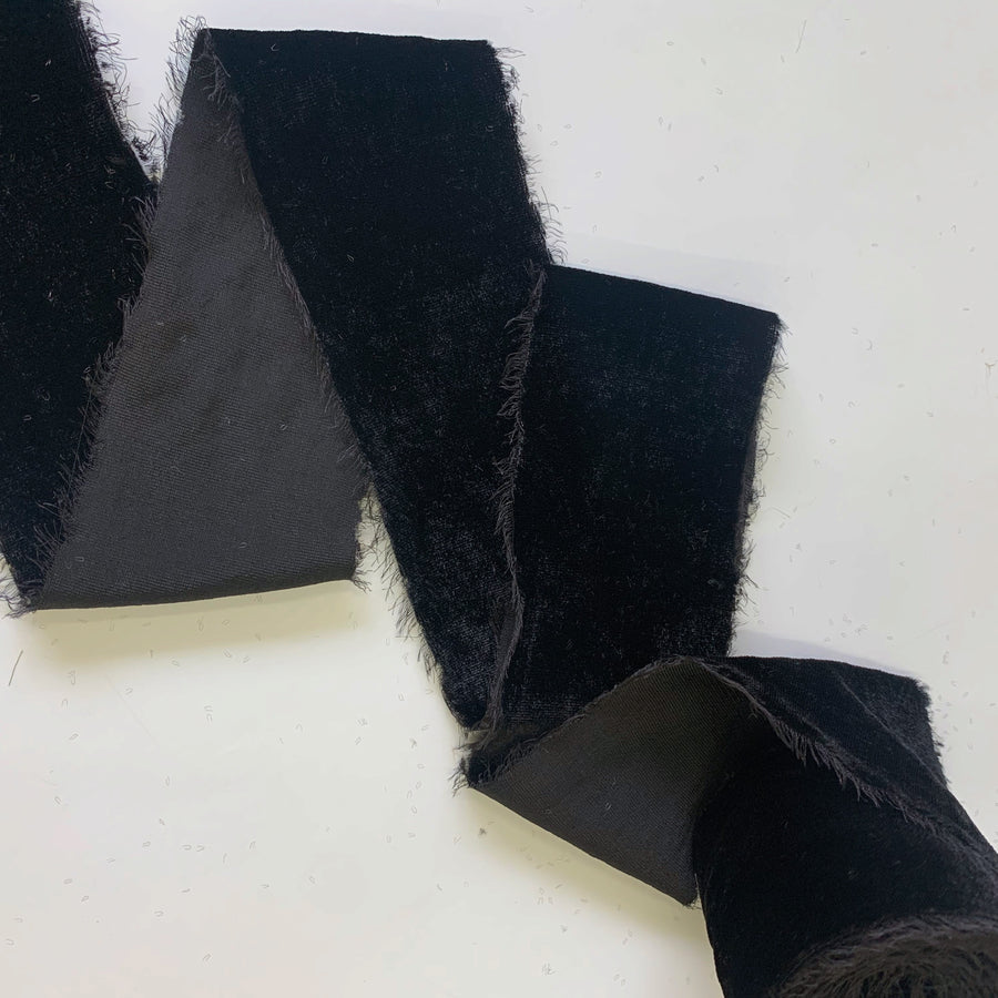 Silk Velvet RIbbon - Jet