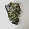 Olive Marbled Velvet Silk Ribbon