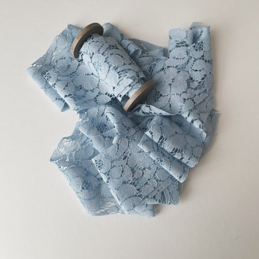 Lace Specialty Ribbon - Dusted Blue