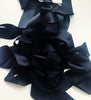 Jet Black - Dual Texture Silk Ribbon