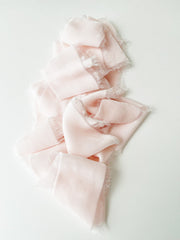 Pale Petal Velvet Silk Ribbon