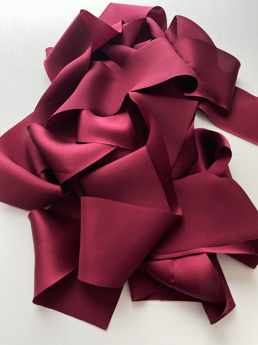 Merlot - Dual Texture Silk Ribbon