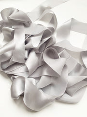 True Gray - Dual Texture Silk Ribbon