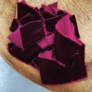 Berry Velvet Silk Ribbon