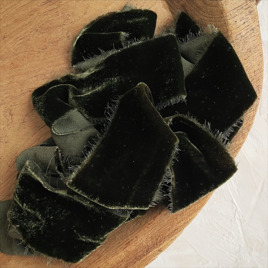 Hunter Velvet Silk Ribbon